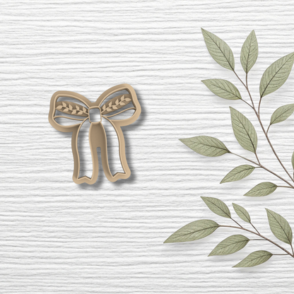 Leafy Bow Polymer Clay Cutter