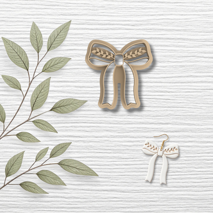 Leafy Bow Polymer Clay Cutter