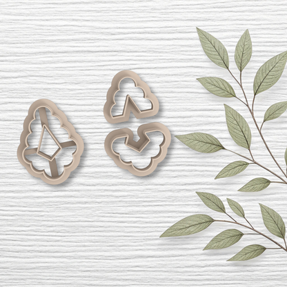 3 Piece Scalloped Arc Clay Cutter Set