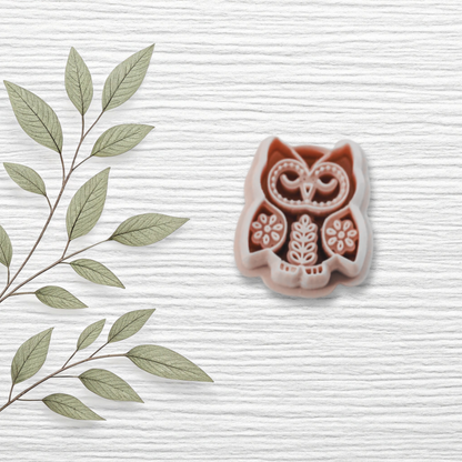 Boho Owl Polymer Clay Cutter
