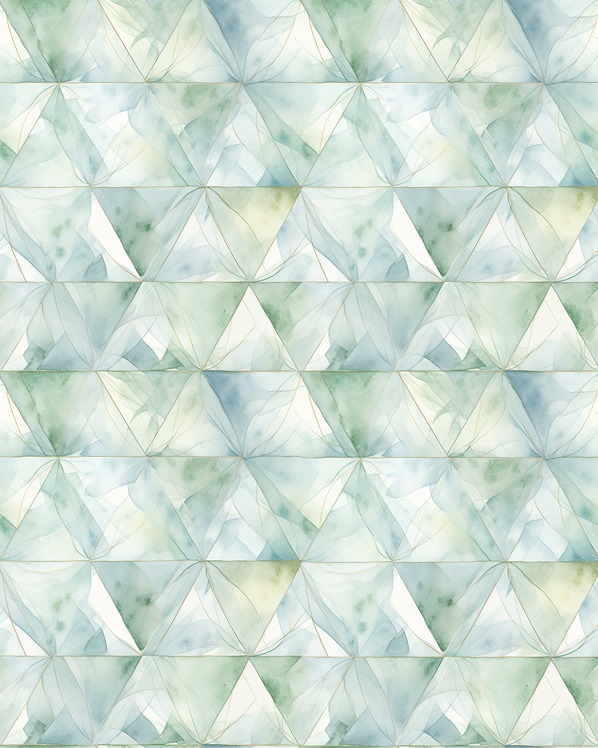 Green Geometric Clay Transfer Sheet