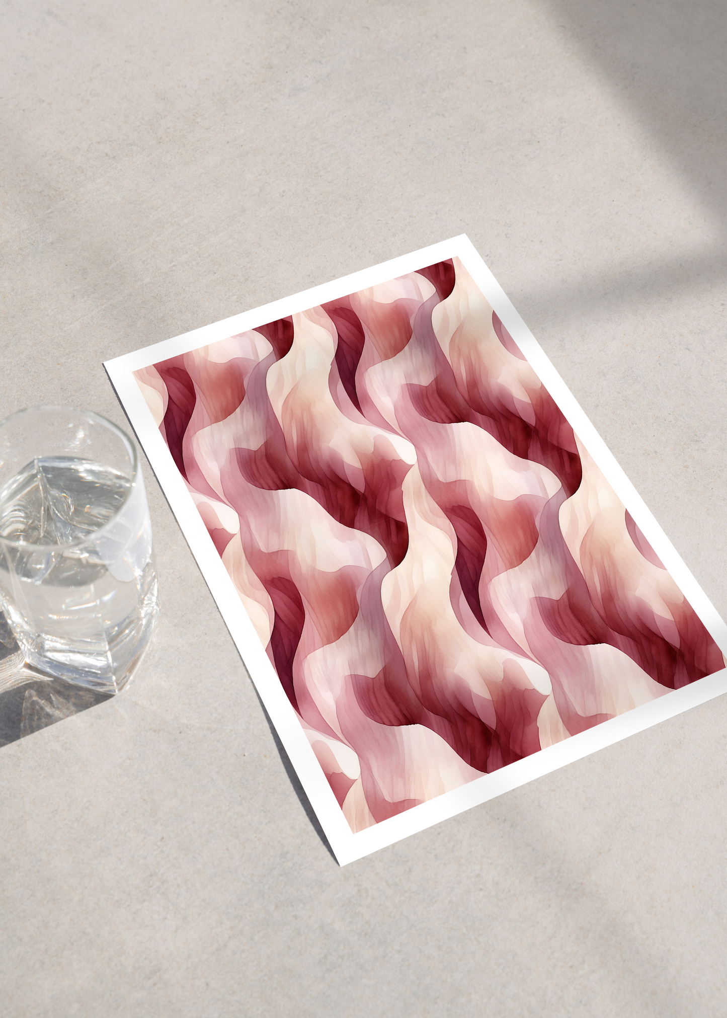 Burgundy Wave Clay Transfer Sheet