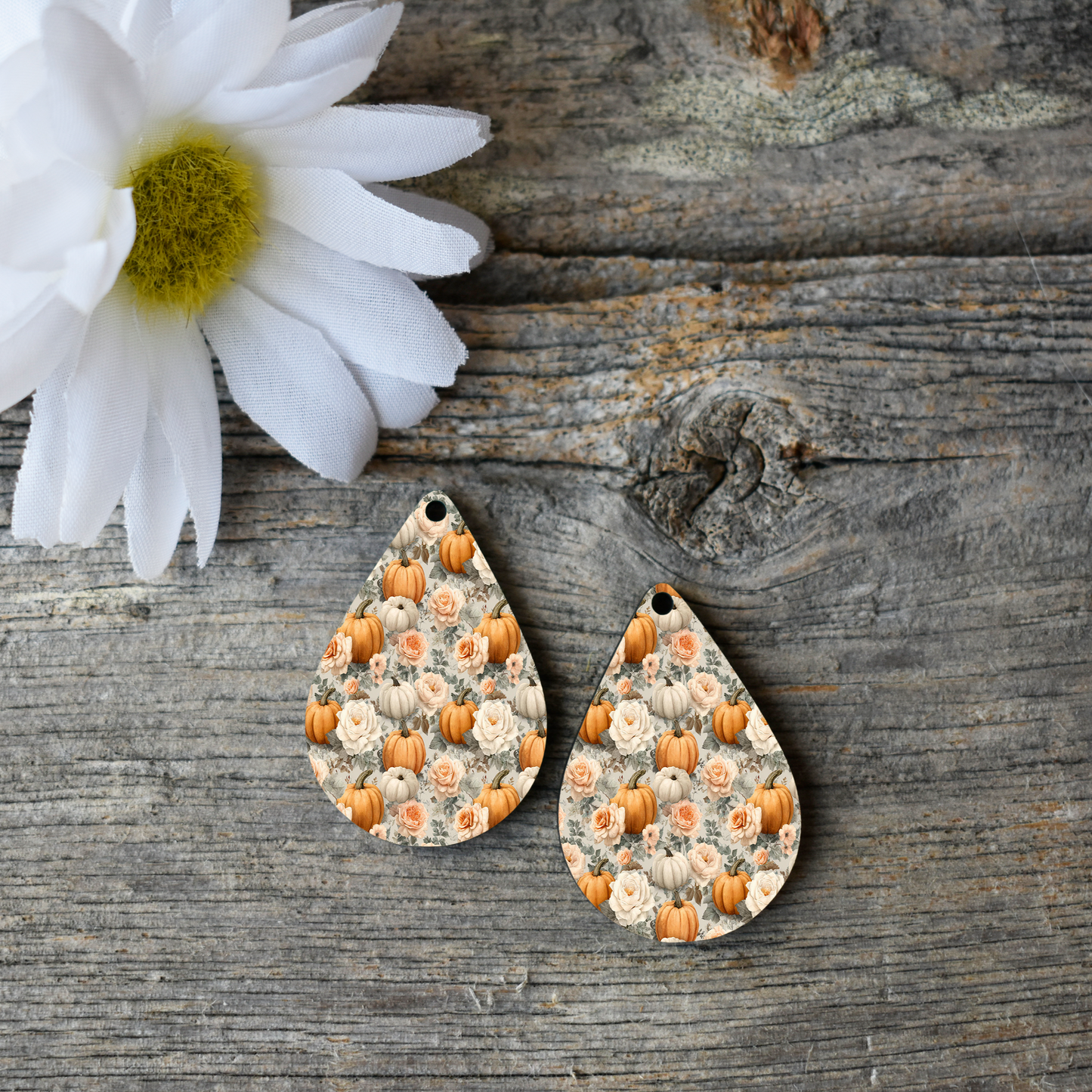 Harvest Bloom Pumpkin Clay Transfer