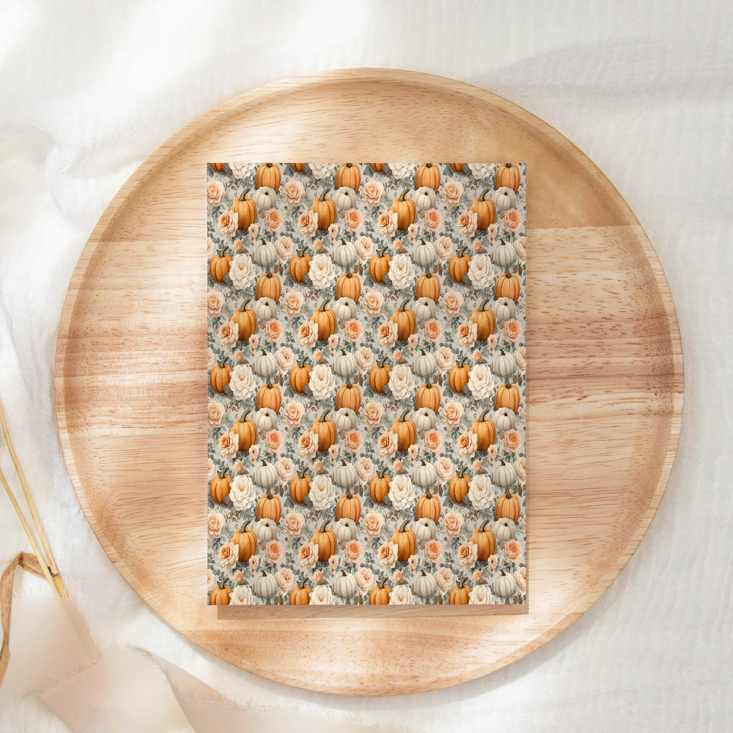 Harvest Bloom Pumpkin Clay Transfer