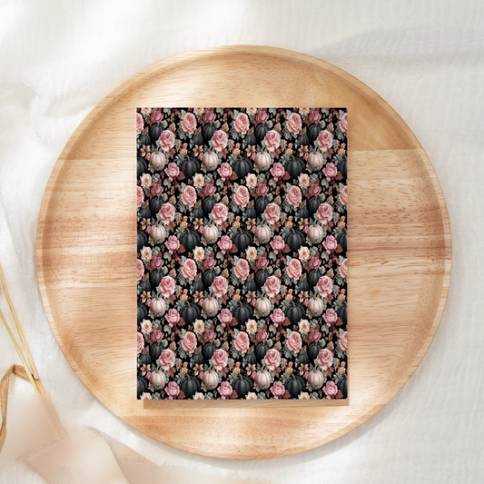 Autumn Rose Pumpkin Clay Transfer