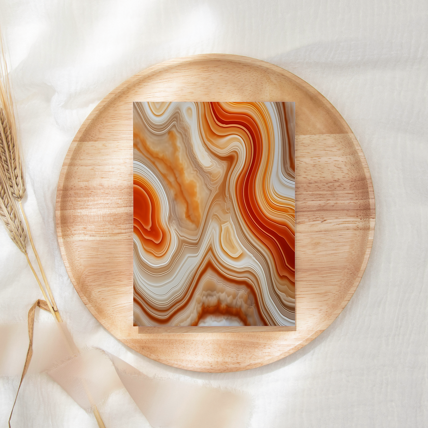 Sunset Agate Clay Transfer