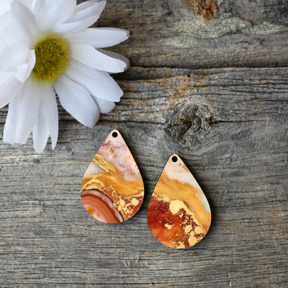 Golden Ember Agate Clay Transfer Sheet