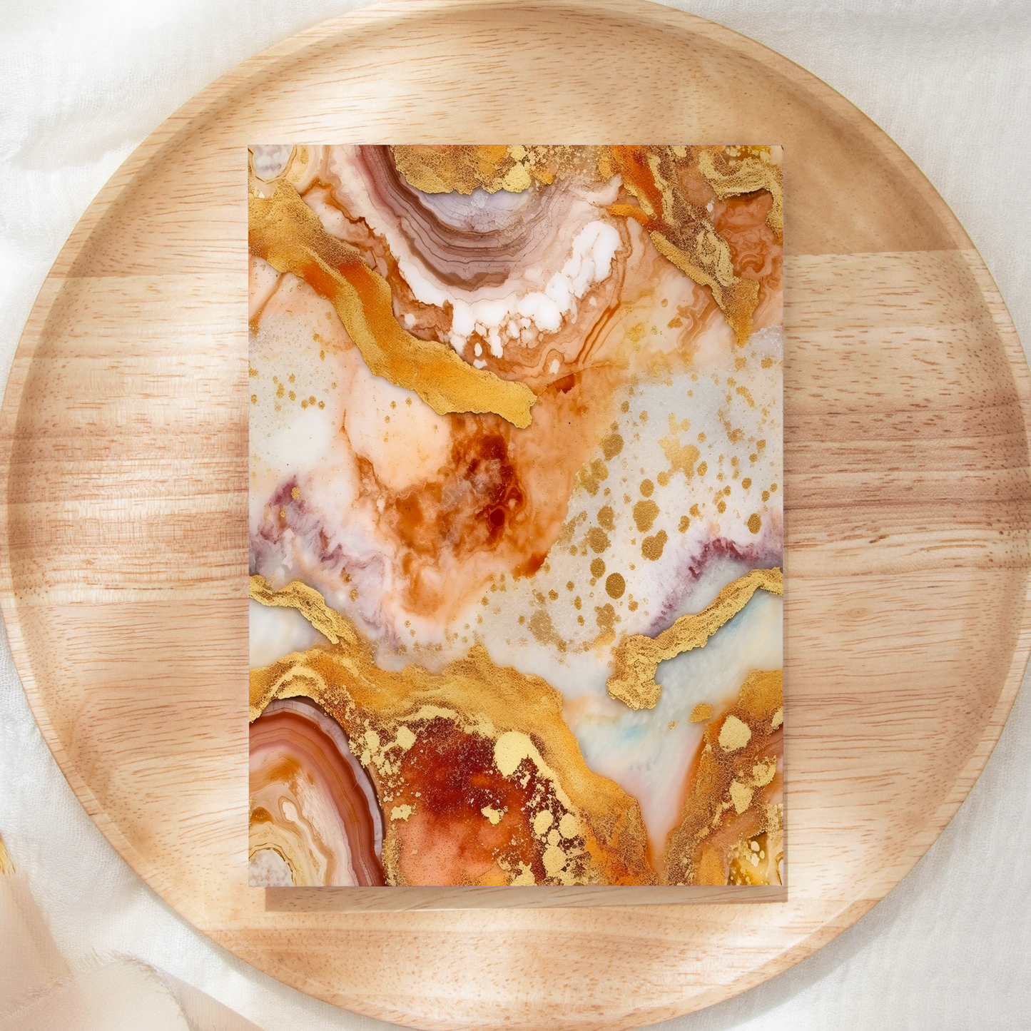 Golden Ember Agate Clay Transfer Sheet