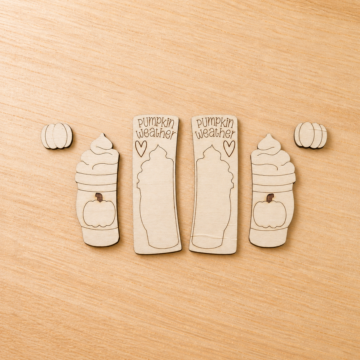 Pumpkin Weather Wooden Barrette Blank – 4.1 in
