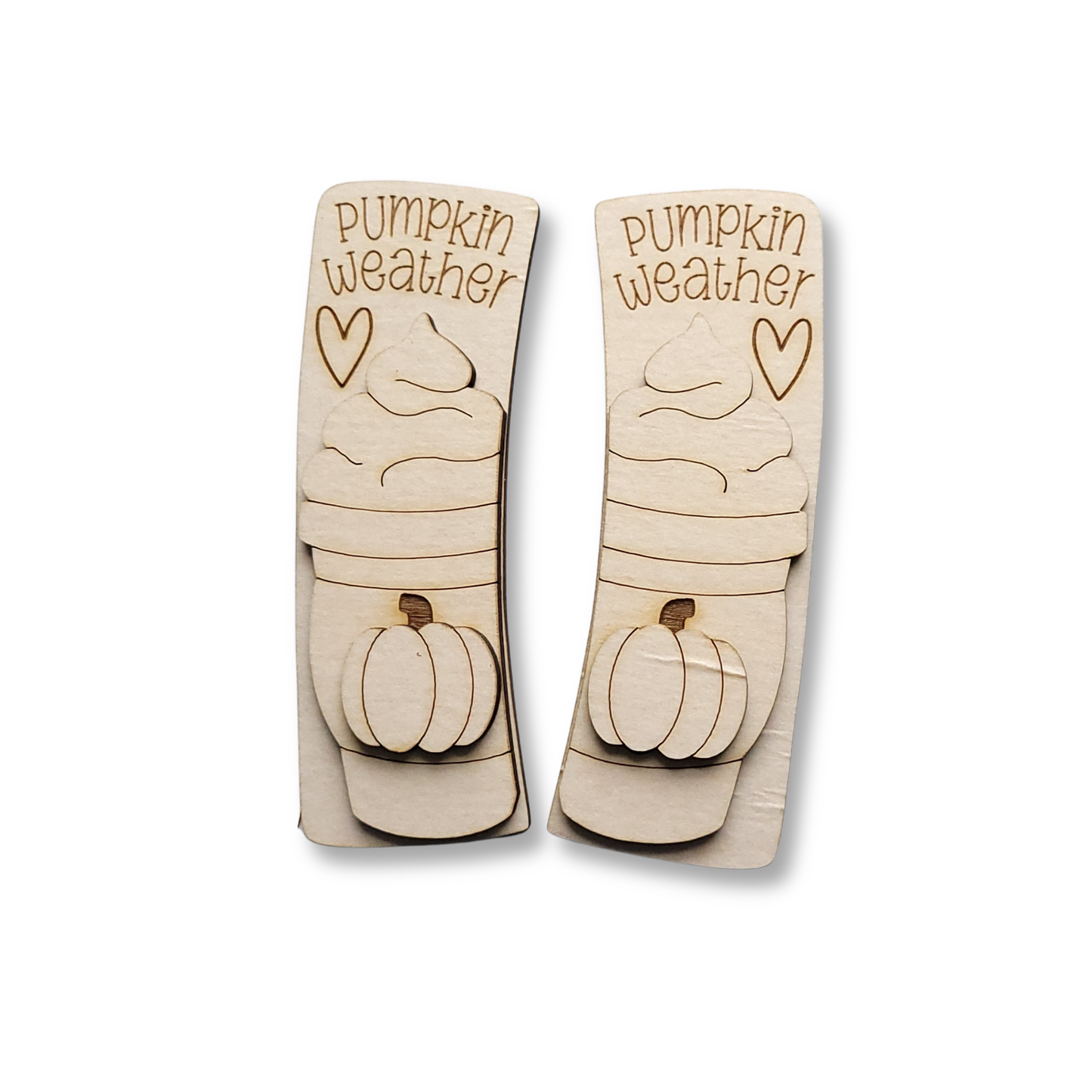 Pumpkin Weather Wooden Barrette Blank