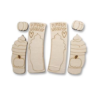 Pumpkin Weather Wooden Barrette Blank