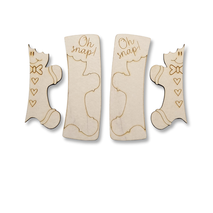 Gingerbread Man Wooden Hair Clip Blanks – DIY Wooden Hair Clip Bases