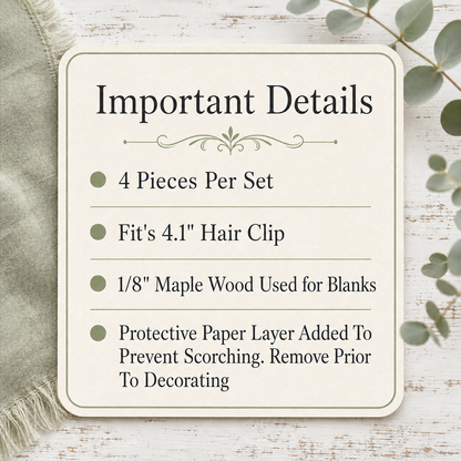 Pumpkin Weather Wooden Barrette Blank – 4.1 in