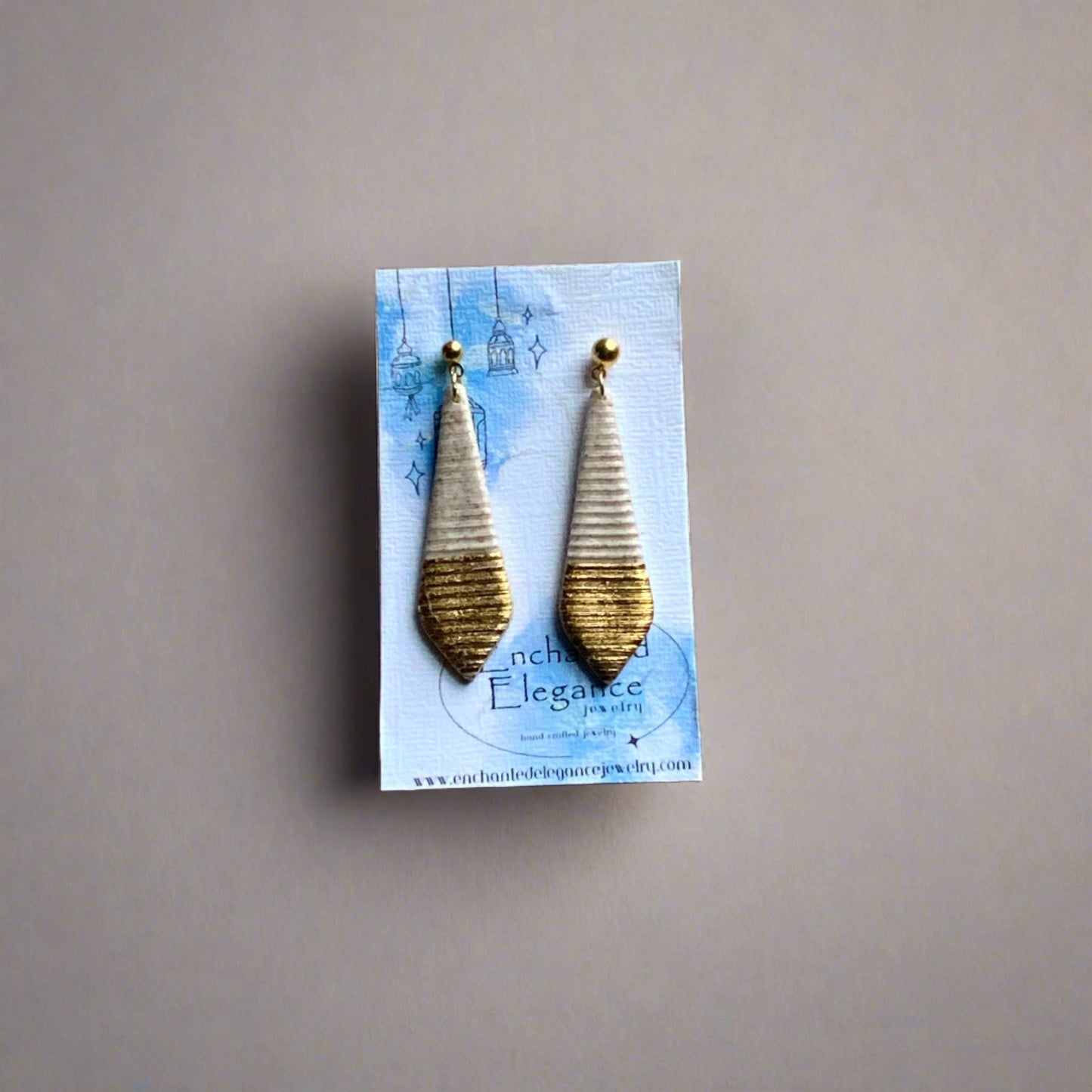 Stone and Gold Victoria Dangle Earring