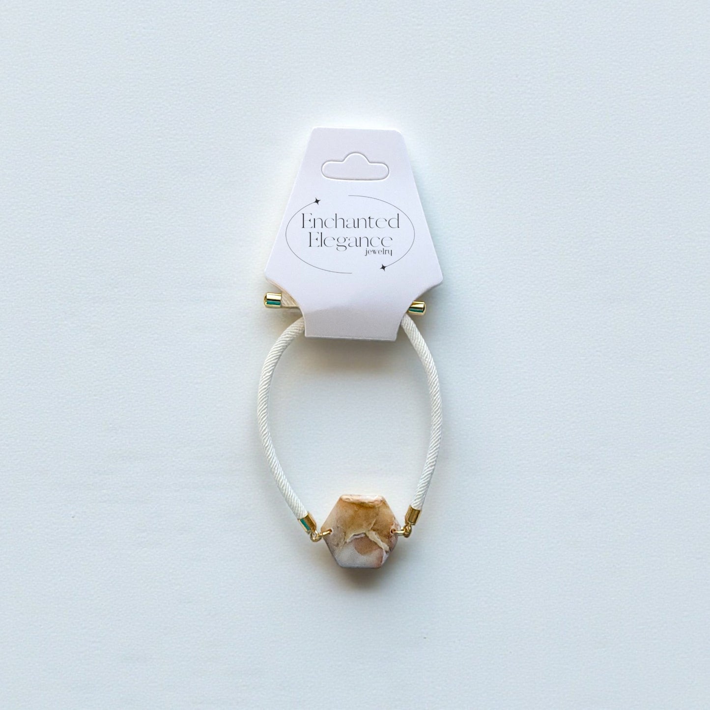 Natural Hexagon Adjustable Clay Bracelet