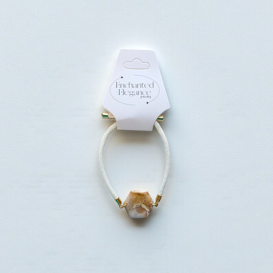 Natural Hexagon Adjustable Clay Bracelet