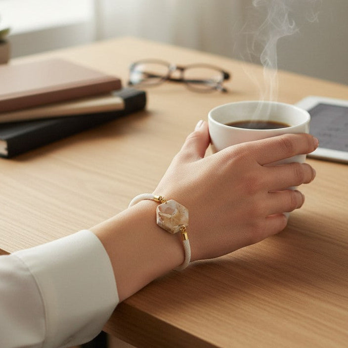 Natural Hexagon Adjustable Clay Bracelet