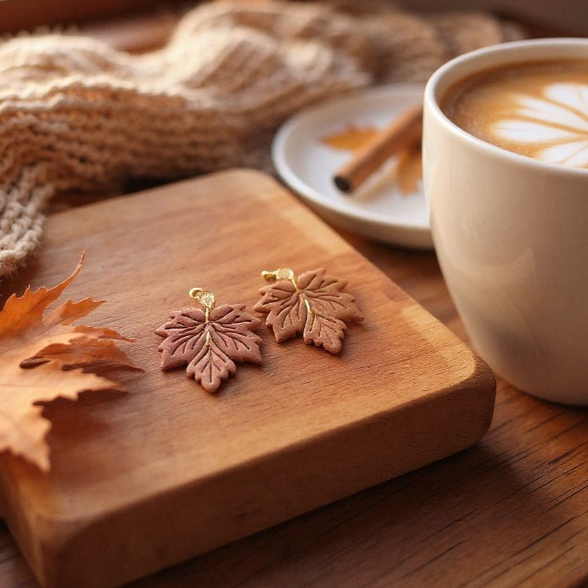 Fall Leaves Clay Earrings