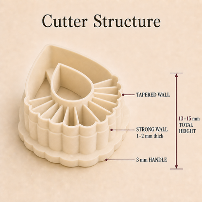 Herringbone Arch Polymer Clay Cutter
