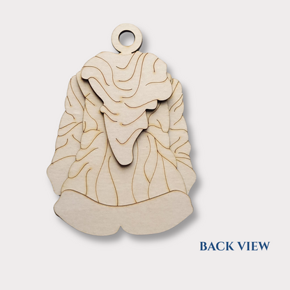 Santa's Magical Coat Wooden Ornament Blank