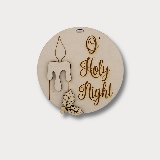 O Holy Night Wooden Ornament Blank