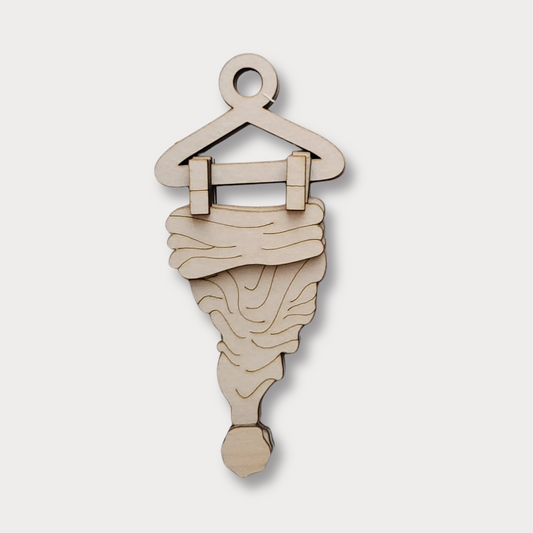 Santa Hat Wooden Ornament Blank