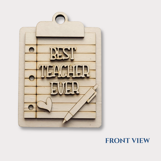 Best Teacher  Wooden Ornament Blank