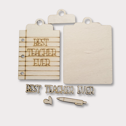 Best Teacher  Wooden Ornament Blank