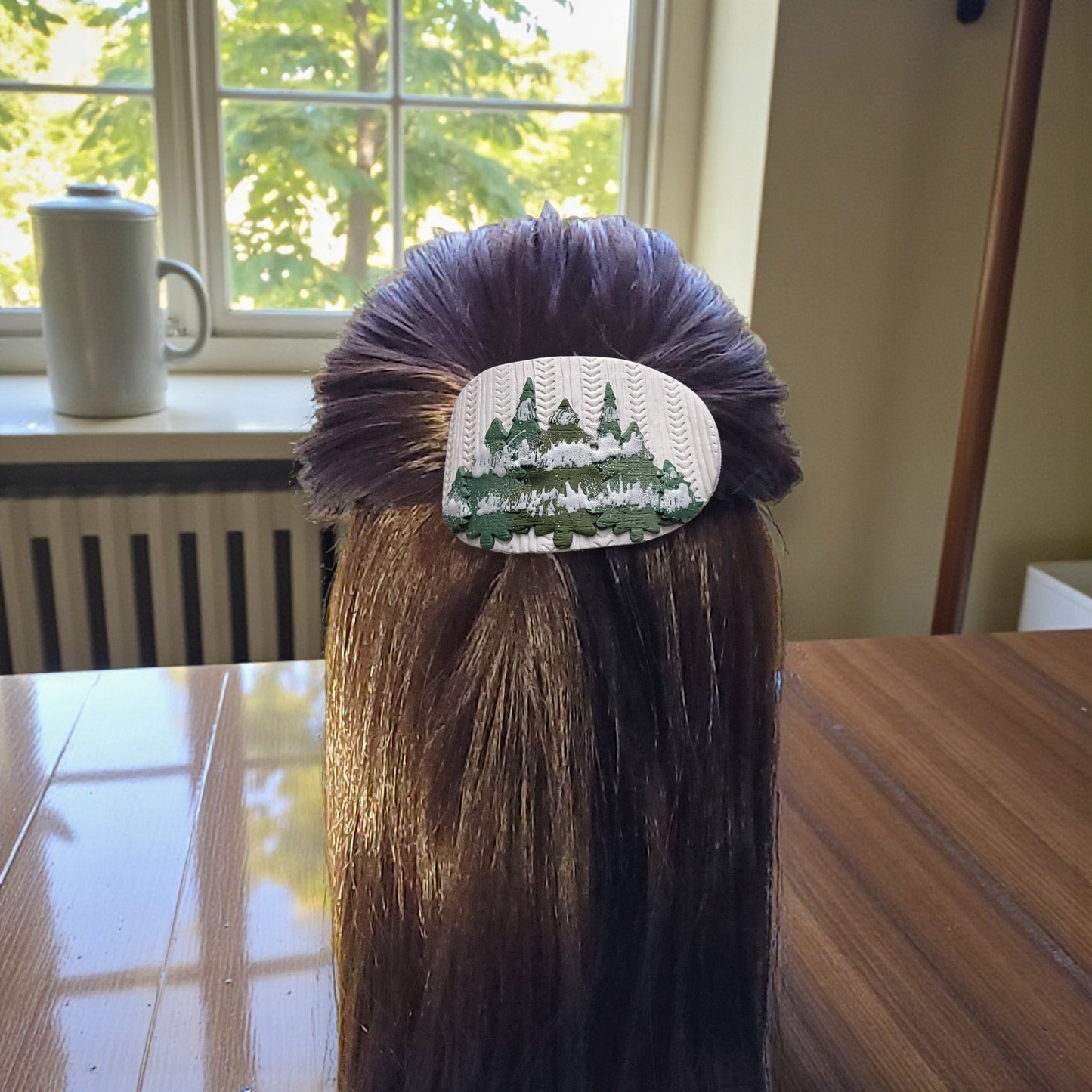 Winter Evergreen Hair Claw